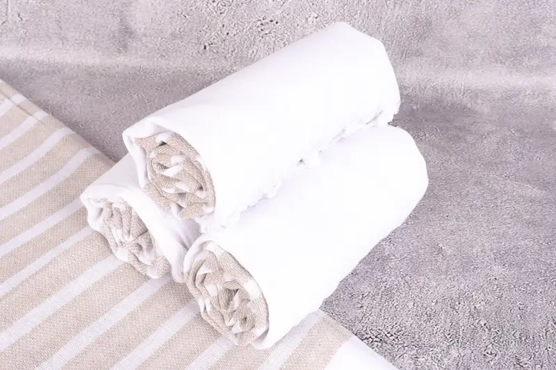 Organic cotton Turkish peshtemal towel, Maid Of Honor Gift, Turkish Towel Beach, Fouta towel, Yoga Towel, Bachelor Gifts, 70x40 Cotton Striped Towel - 7