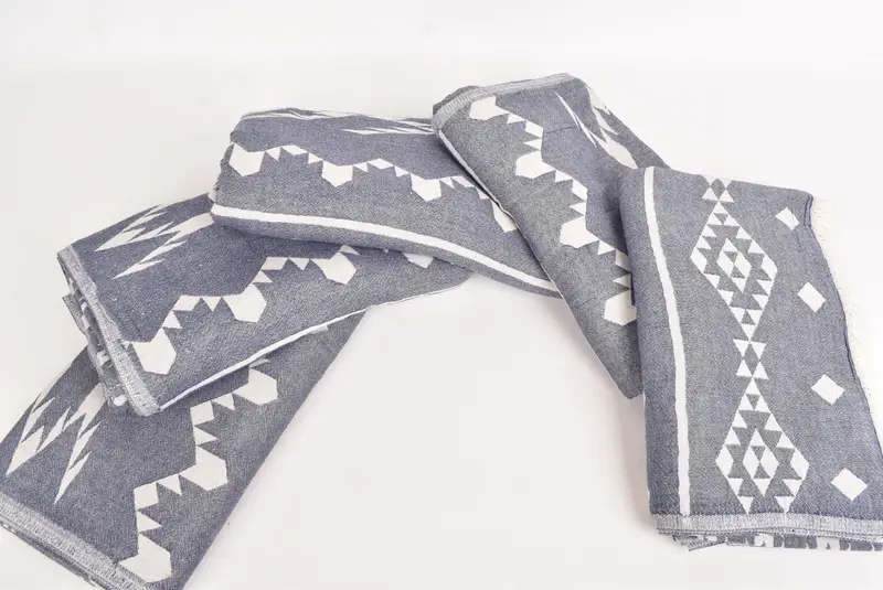 Custom Wedding Gifts, Throw Blanket Couch, Personalized Gifts, 70x60 Cotton Geometric Towel, Best Friend Gift, Organic Throw, Beach Wedding Favor - 3