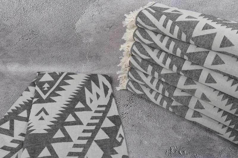 Hammam towel, Travel towel, Embroidery Towel, Monogrammed Turkish Towel, 76x40 Cotton Geometric Towel, Monogrammed Beach Towel, Bridal Shower Gifts - 3