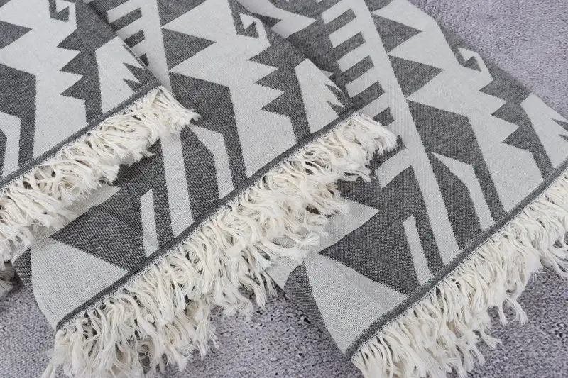 Hammam towel, Travel towel, Embroidery Towel, Monogrammed Turkish Towel, 76x40 Cotton Geometric Towel, Monogrammed Beach Towel, Bridal Shower Gifts - 6