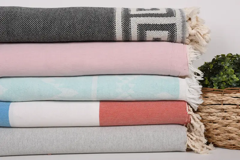 Custom Shower Curtain, Decorative Blanket, Turkish Blanket, Tablecloth, Boyfriend Gift, 80x60 Cotton Set of 5 Towel, Turkish Bedspread - 3