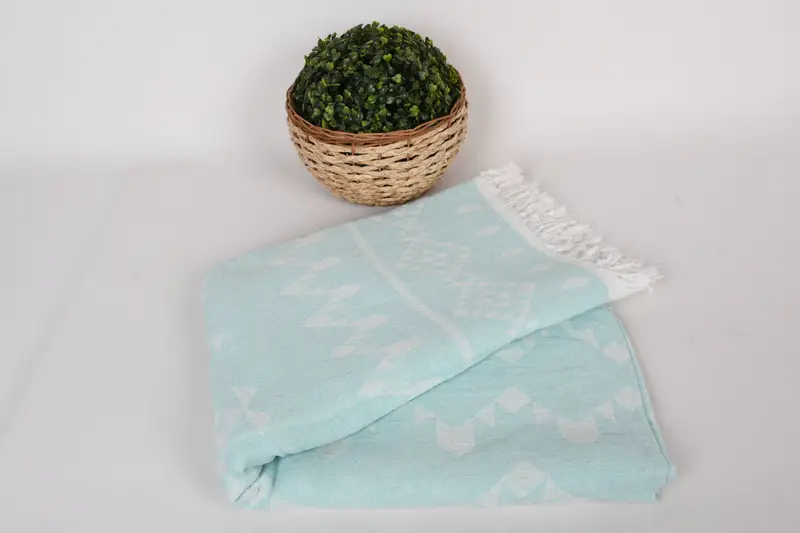 Custom Shower Curtain, Decorative Blanket, Turkish Blanket, Tablecloth, Boyfriend Gift, 80x60 Cotton Set of 5 Towel, Turkish Bedspread - 5