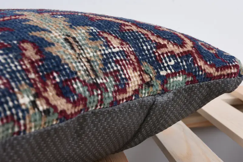 14x14 Blue Pillow Cover, Luxury Pillow Sham, Outdoor Cushion Case, Antique Pillows, Pillow for Sofa, Pillow, Vintage Kilim Throw Pillow - 7