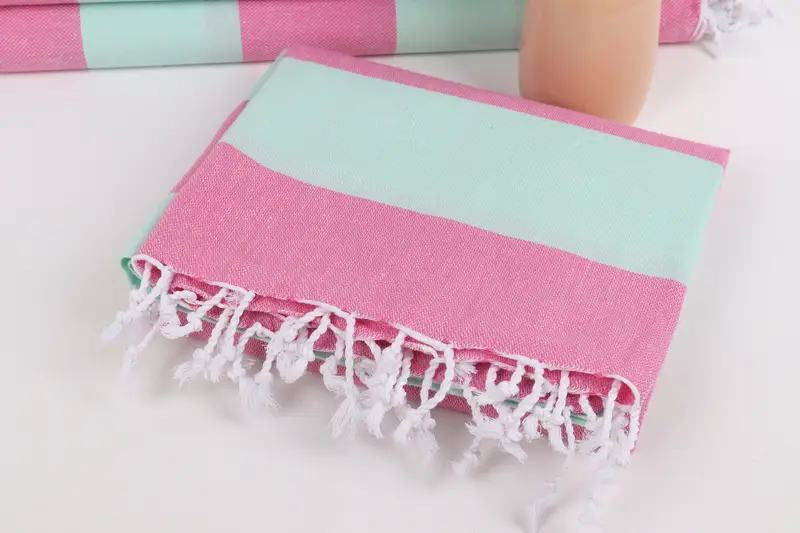 Valentines Gift, Thin and lightweight Turkish peshtemal, Gift For Her, Bachelor Gifts, 70x40 Cotton Striped Towel, Absorbent Turkish towel - 5