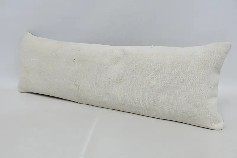 Handmade Throw Cushion Cover, Cushion Cover, Kilim Pillow, 12x36 Beige Pillow, Antique Pillows, Indoor Pillow Sham, Turkish Pillow - 4
