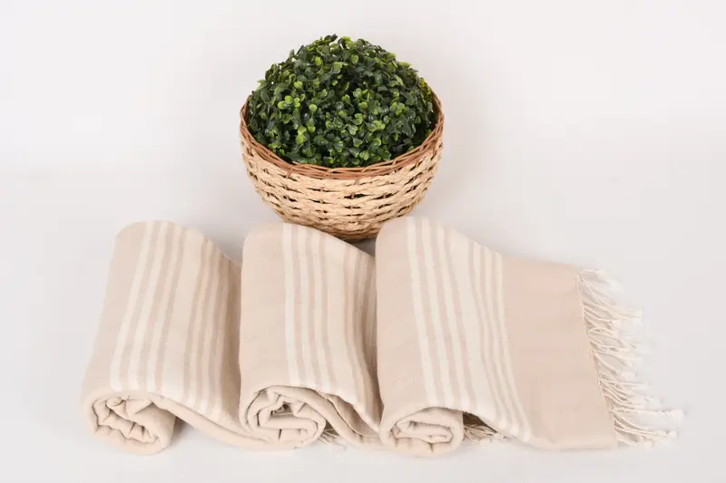 Family Gift Basket, Christmas Gift, 64x36 Cotton Striped Towel, Wedding Favors, Decorative Towel, Absorbent Turkish towel, Bridal Shower Gift - 8