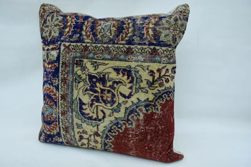 32x32 Beige Cushion, Outdoor Bolster Cushion, Home Decor Pillow, Kilim Pillow Cover, Cushion, Bolster Pillow Sham, Pillow for Sofa - 3