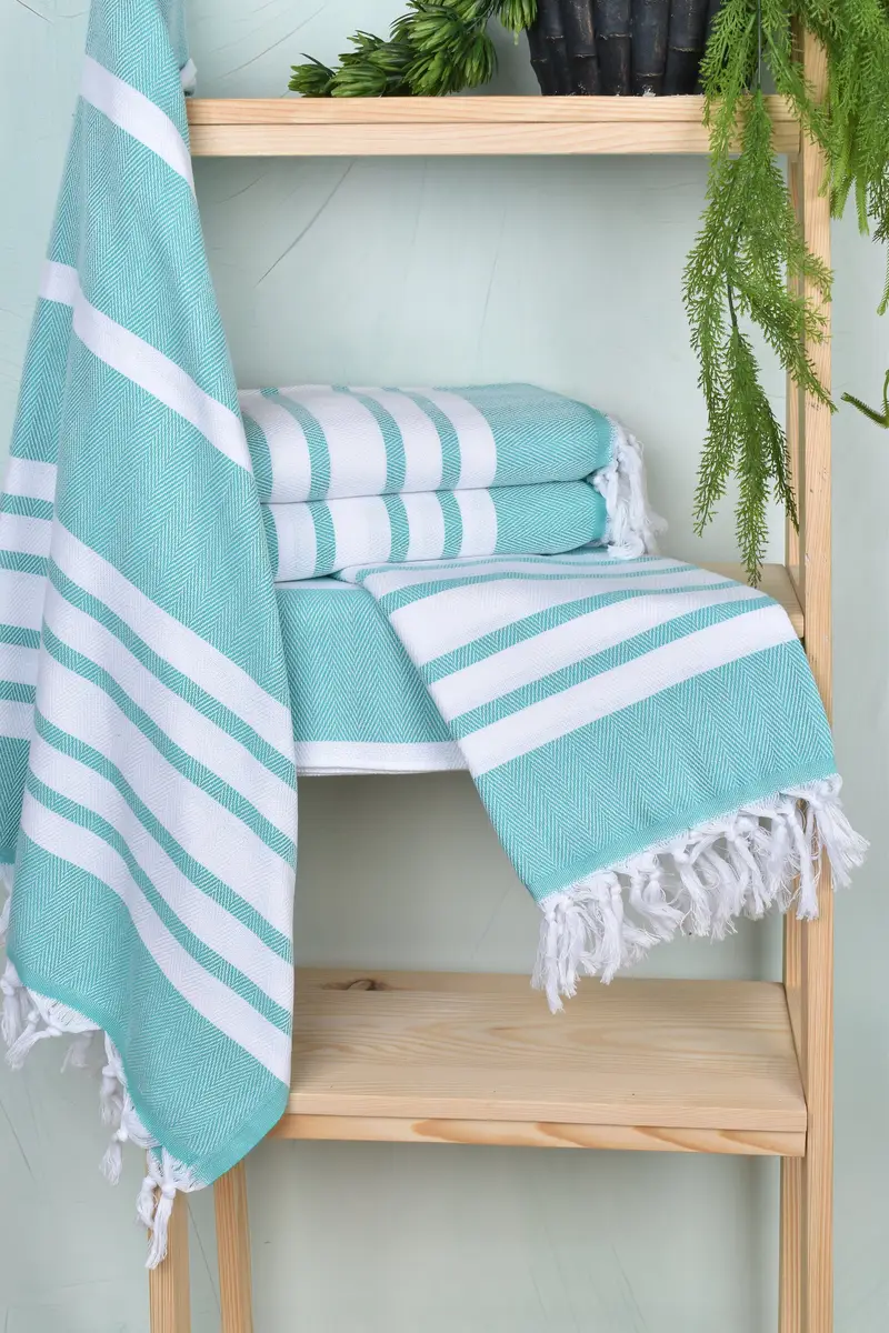 Luxury Turkish Bath Towel, Beach towel, Turkish Towel Set, 68x36 Cotton Chevron Towel, Fouta towel, Monogrammed Beach Towel, Gift Boxes Towel - 6