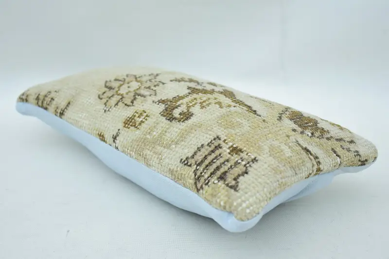 Southwestern Pillow Cover, 8x16 Beige Pillow Cover, Ethnical Kilim Rug Pillow, Vintage Kilim Throw Pillow, Boho Pillow Sham Cover, Cushion - 6