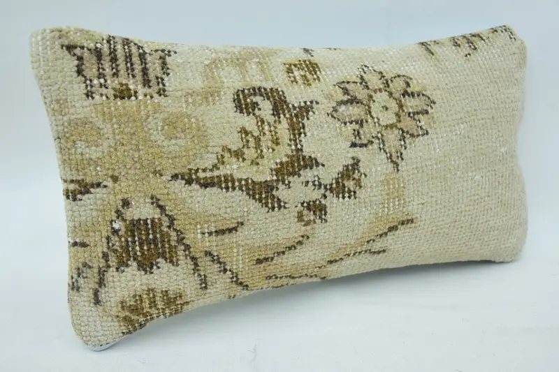 Southwestern Pillow Cover, 8x16 Beige Pillow Cover, Ethnical Kilim Rug Pillow, Vintage Kilim Throw Pillow, Boho Pillow Sham Cover, Cushion - 2