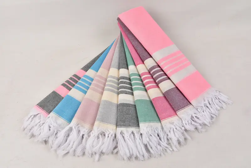 70x40 Cotton Striped Towel, Organic Towel, Valentines Day Gift For Him, Bachelor Towel, Turkish towel, Turkish Towel Set, Luxury towel, Fouta towel - 4