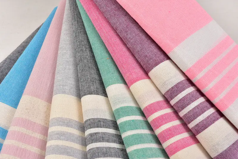 70x40 Cotton Striped Towel, Organic Towel, Valentines Day Gift For Him, Bachelor Towel, Turkish towel, Turkish Towel Set, Luxury towel, Fouta towel - 5