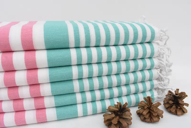 Beach Towel Bulk, Summer Towel, Bachelorette Party Gifts Bridesmaids, Handmade Gift, Personalized Gift For Him, 68x36 Cotton Striped Towel - 2