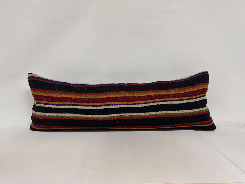 16x48 White Cushion Case, Pillow for Sofa, Turkish Kilim Pillow, Cushion Cover, Boho Pillow, Authentic Pillow Sham, Authentic Cushion - 1