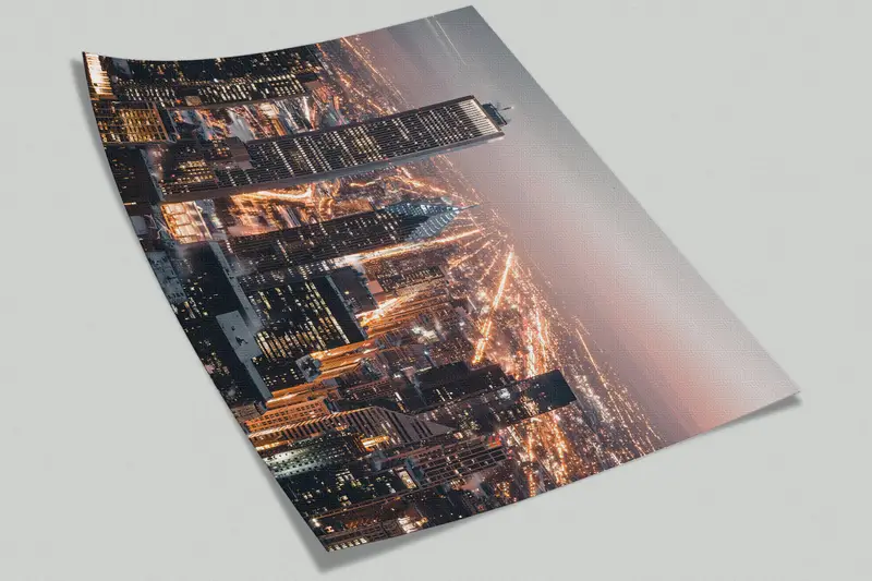 Custom Wall Paper, Bright Wall Paper, City Landscape Canvas Wall Print, , Paper Wall Art, City Landscape Wall Decor, - 3