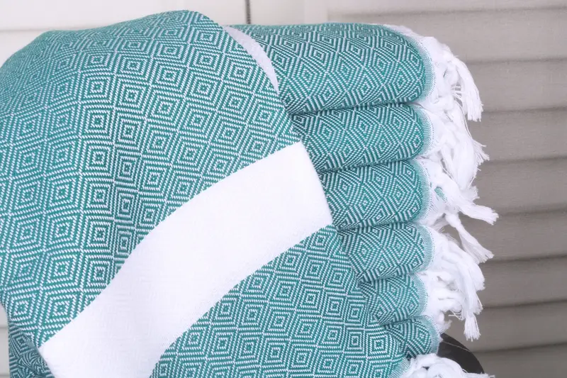 Gift For The Home, 40x71 Inches Dark Green Cotton Towel, Personalized