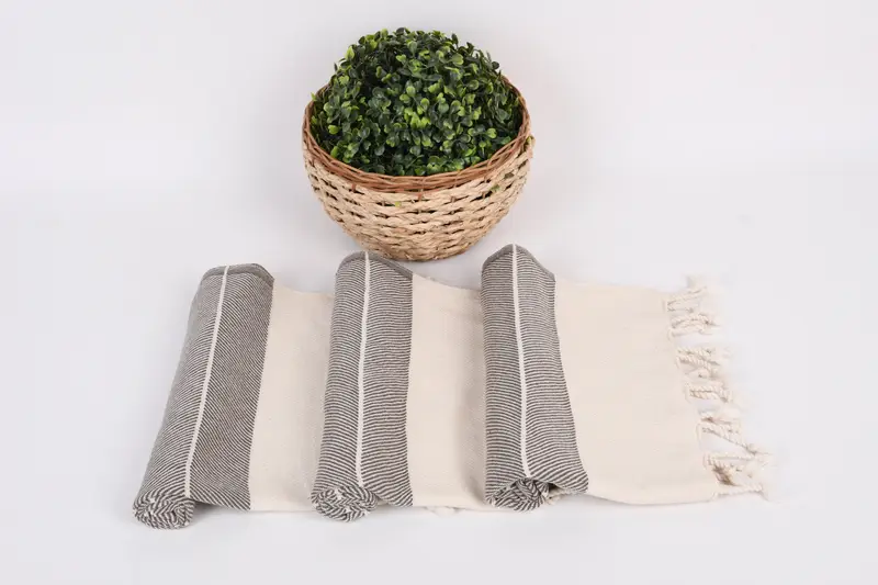 Monogram el havlu, özelleştirilmiş Türk havlu, 36x16 pamuklu çizgili havlu, Noel hediyeleri, onun için kişiselleştirilmiş hediye, özel el havlu, düğün iyilikleri - 8