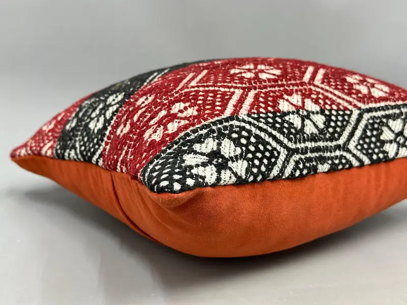 Antique Pillows, Gift Pillow, 18x18 Red Cushion Case, Home Decor Pillow, Patio Pillow Cover, Cozy Throw Cushion, Pillow Case - 6