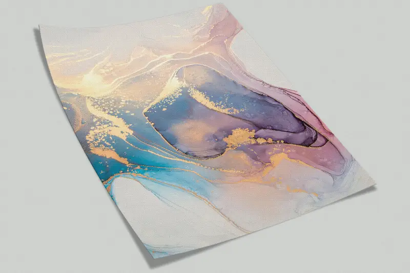 Tapepapierschale und Stock, Papierwandkunst, maßgefertigte Handpapier, goldener Marmor -Wandbild, moderner Marmorwanddruck, luxuriöses Marmorwandplakat, - 8