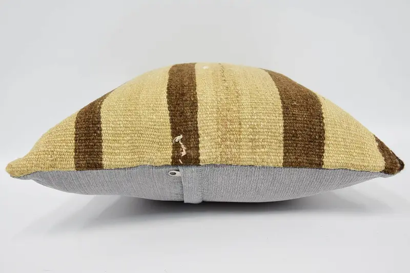 Natural Cushion Case, Vintage Kilim Pillow, Kilim Pillow Cover, 16x16 Beige Pillow Sham, Cushion Case, Pillow for Sofa, Natural Cushion Cover - 5
