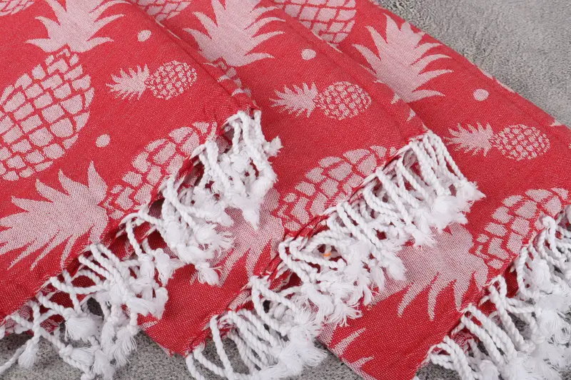 Home Decor Gifts, Bachelorette Party Items, Wedding Gift, Employee Gifts, 70x36 Cotton Pineapple Design Towel, Bridesmaid Gifts, Beach Towel Bulk - 6