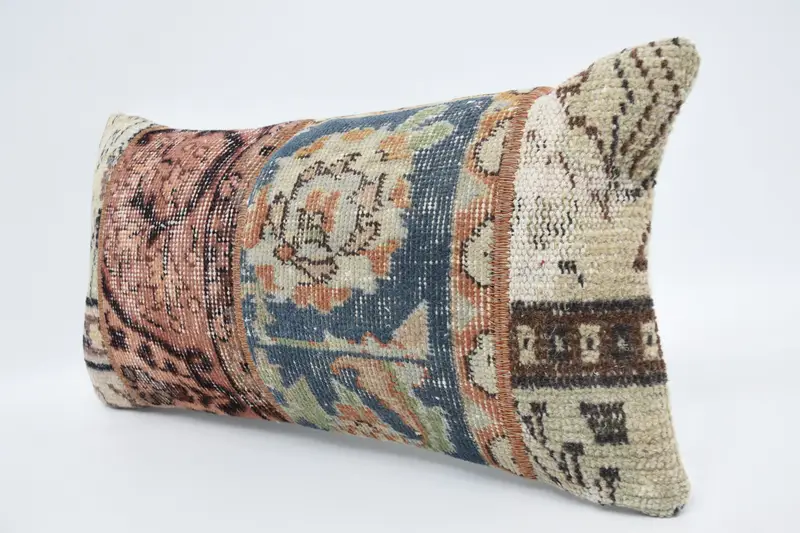 Pillow, Meditation Pillow Cover, Gift Pillow, 12x24 Red Pillow, Retro Pillow Cover, Vintage Kilim Throw Pillow, Vintage Kilim Pillow - 4