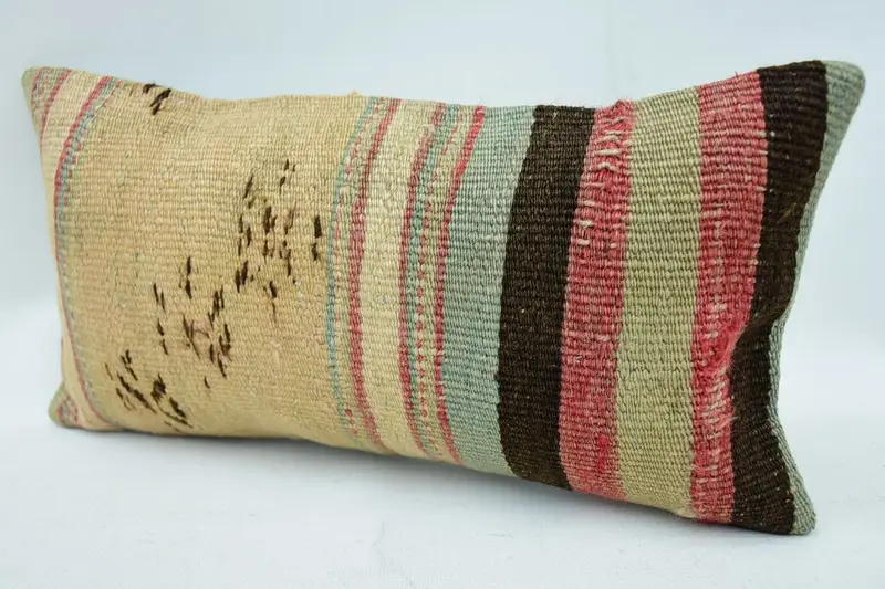 Interior Designer Pillow, 8x16 Beige Cushion, Pillow, Tribal Pillow Cover, Turkish Pillow, Pillow for Sofa, Bed Pillow, Couch Cushion Case - 3