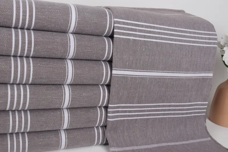 Wedding Gift, Personalised Gift, Decorative Towel, Personalized Bridesmaid Gift, Lightweight Turkish towel, 70x40 Cotton Striped Towel, Gym Towel - 2