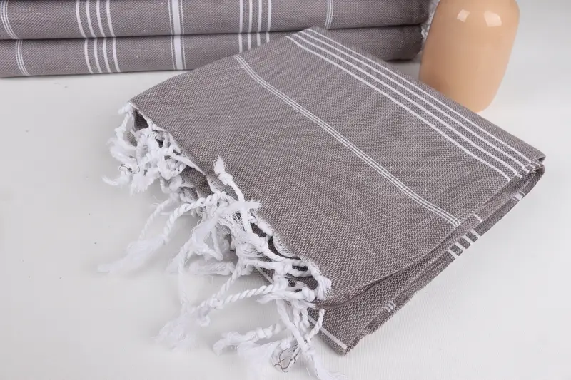 Wedding Gift, Personalised Gift, Decorative Towel, Personalized Bridesmaid Gift, Lightweight Turkish towel, 70x40 Cotton Striped Towel, Gym Towel - 5