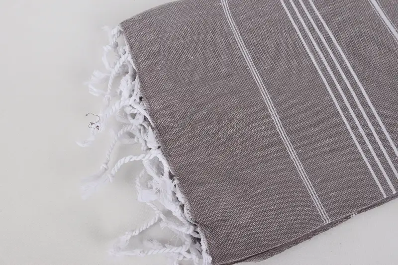 Wedding Gift, Personalised Gift, Decorative Towel, Personalized Bridesmaid Gift, Lightweight Turkish towel, 70x40 Cotton Striped Towel, Gym Towel - 7