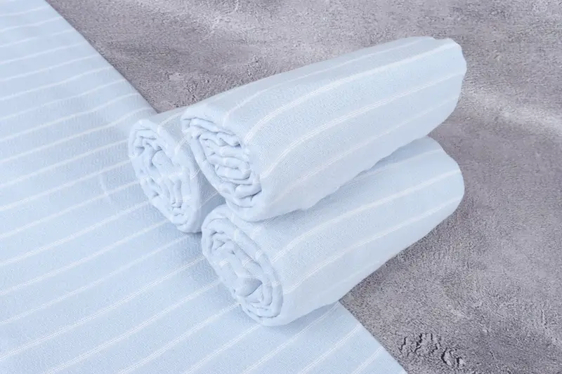 Travel Towel, Holiday Towel, 70x40 Cotton Striped Towel, Xmas Gifts, Organic Towel, Lightweight Turkish towel, Peshtemal Towel, Bridesmaid Gift - 7