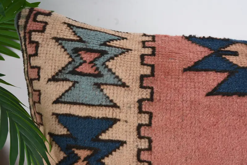 Vintage Kilim Throw Pillow, Turkish Kilim Pillow, Throw Kilim Pillow, Pillow Case, Retro Throw Cushion, Sofa Cushion, 16x43 Red Cushion Cover - 2