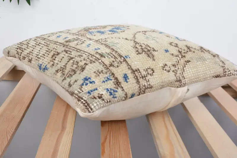 Pillow for Couch, 14x14 Beige Pillow Sham, Kilim Pillow Cover, Pillow, Living Room Throw Cushion Cover, Christmas Pillow Case, Vintage Kilim Pillow - 6