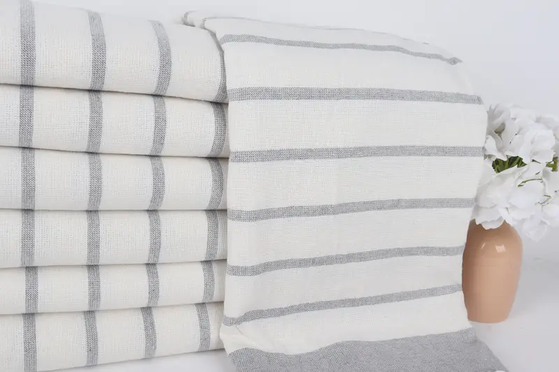 68x39 Cotton Striped Towel, Bachelorette Party Decorations, Handmade Gift, Wedding Day Gift For Bride, Bridesmaid Gift Towel, Turkish Towel Set - 2