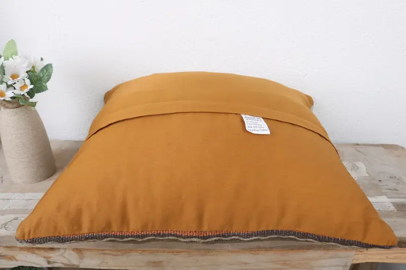 Pillow for Sofa, Boho Pillow Sham Cover, 16x16 Blue Cushion, Southwestern Cushion Cover, Vintage Kilim Throw Pillow, Pillow - 7