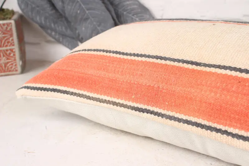 Decorative Bolster Pillow Case, Home Decor Pillow, Pillow for Couch, Ethnic Pillow, Handmade Kilim Cushion, 10x20 Beige Pillow Case, Pillow Case - 6
