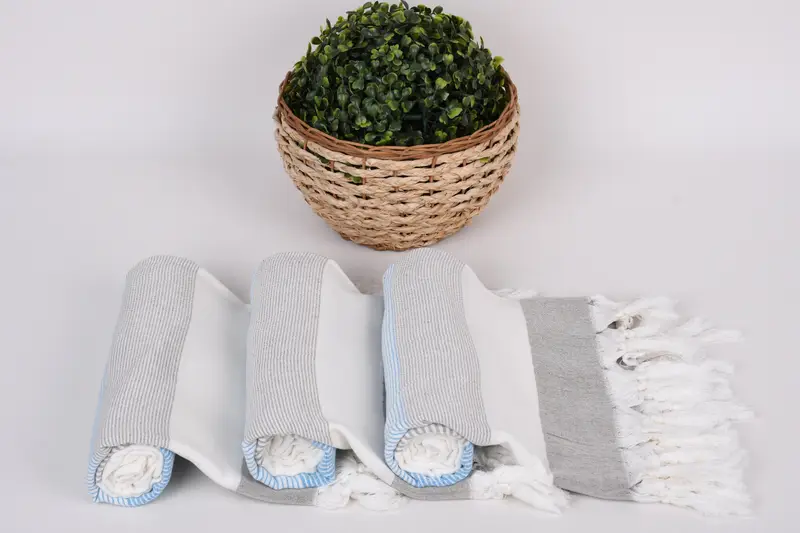 Soft towel, Traditional Turkish peshtemal for hammam, Turkish beach towel, Maid Of Honor Gift, Personalized Towel, 68x40 Cotton Striped Towel - 8