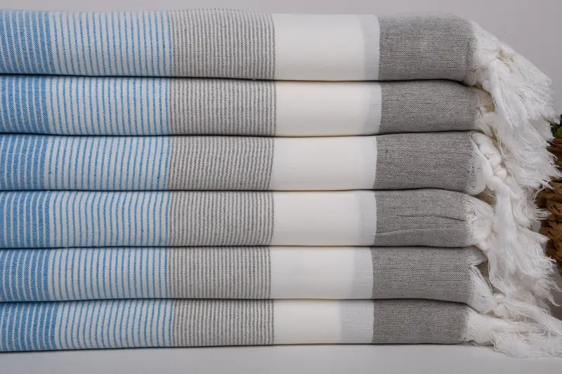 Soft towel, Traditional Turkish peshtemal for hammam, Turkish beach towel, Maid Of Honor Gift, Personalized Towel, 68x40 Cotton Striped Towel - 2
