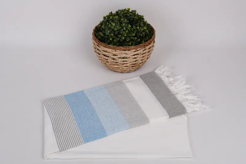 Soft towel, Traditional Turkish peshtemal for hammam, Turkish beach towel, Maid Of Honor Gift, Personalized Towel, 68x40 Cotton Striped Towel - 4