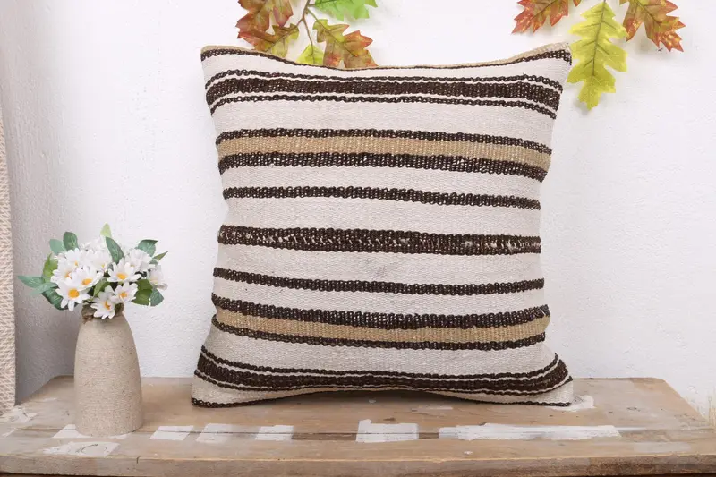 Traditional Pillow Case, Cushion, Shabby Chic Cushion Cover, Pillow for Couch, 18x18 White Cushion Cover, Vintage Pillow, Boho Pillow - 1