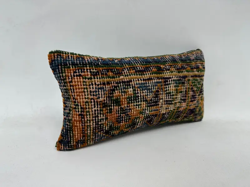 Turkish Pillow, Boho Pillow, Home Decor Pillow, Pillow, 8x16 Orange Pillow Case, Outdoor Patio Pillow Sham, Ethnic Throw Pillow - 3