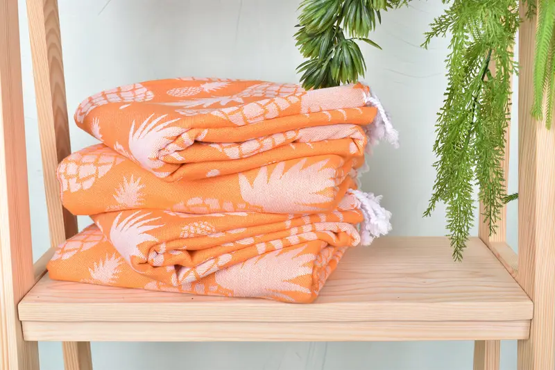 Bridal Shower Gift, Beach Towel Gift, Custom Wedding Towel, Spa Gift, 70x36 Cotton Pineapple Design Towel, Bachelorette Party Favors, Gym Towel - 8