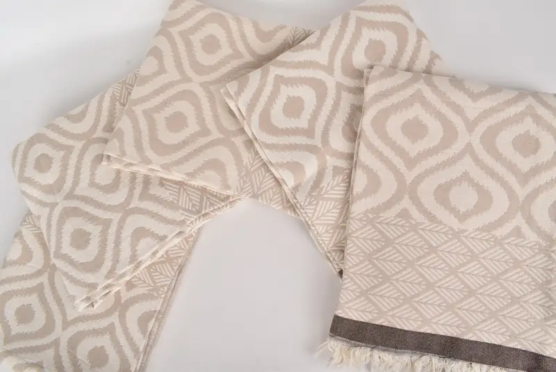 Boho Throw Blankets, Best Friend Gift Ideas, Woven Blanket, Monogram Beach Blanket, Personalized Gifts, Organic Throw, 68x50 Cotton Diamond Towel - 3