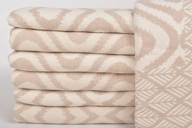 Boho Throw Blankets, Best Friend Gift Ideas, Woven Blanket, Monogram Beach Blanket, Personalized Gifts, Organic Throw, 68x50 Cotton Diamond Towel - 2