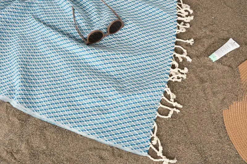 Beach Theme Bachelorette Party Gifts, 68x40 Cotton Geometric Towel, Monogrammed Beach Towel, Personalized Gifts, Wedding For Favor, Beach towel - 7