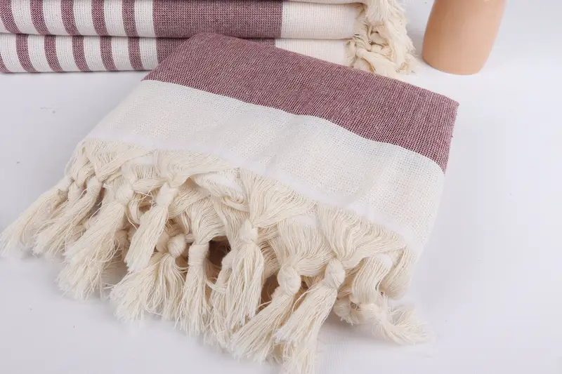 Lightweight Turkish towel, Bachelorette Favor, Absorbent towel, Custom Bath Towel, 64x36 Cotton Striped Terry Towel, Monogrammed Beach Towel - 5