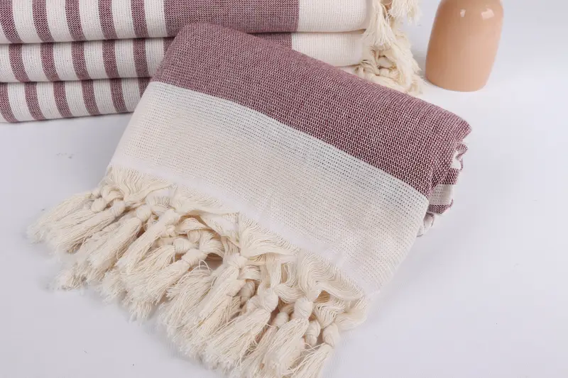 Lightweight Turkish towel, Bachelorette Favor, Absorbent towel, Custom Bath Towel, 64x36 Cotton Striped Terry Towel, Monogrammed Beach Towel - 4