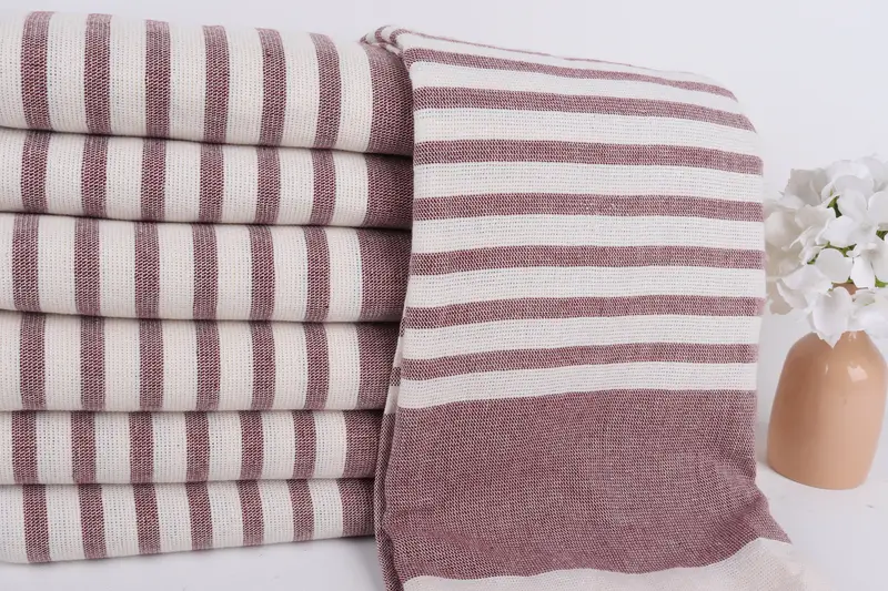Lightweight Turkish towel, Bachelorette Favor, Absorbent towel, Custom Bath Towel, 64x36 Cotton Striped Terry Towel, Monogrammed Beach Towel - 2