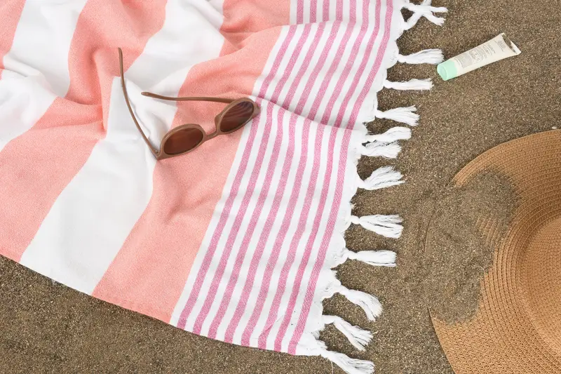 Custom Wedding Gift From Bridesmaid, Custom Wedding Gift, Gift For Coworker, Turkish Towel USA, 68x36 Cotton Striped Terry Towel, Personalized Gift - 7