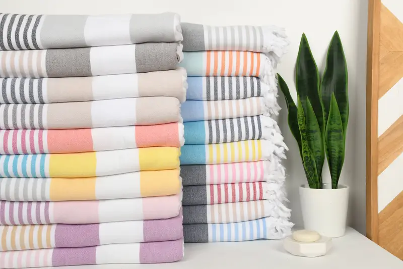 Custom Wedding Gift From Bridesmaid, Custom Wedding Gift, Gift For Coworker, Turkish Towel USA, 68x36 Cotton Striped Terry Towel, Personalized Gift - 2